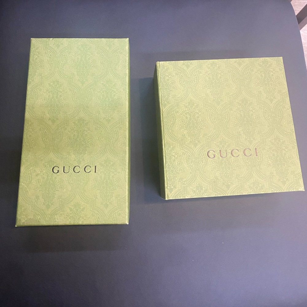 2 Authentic Gucci Gift Boxes with Ribbon